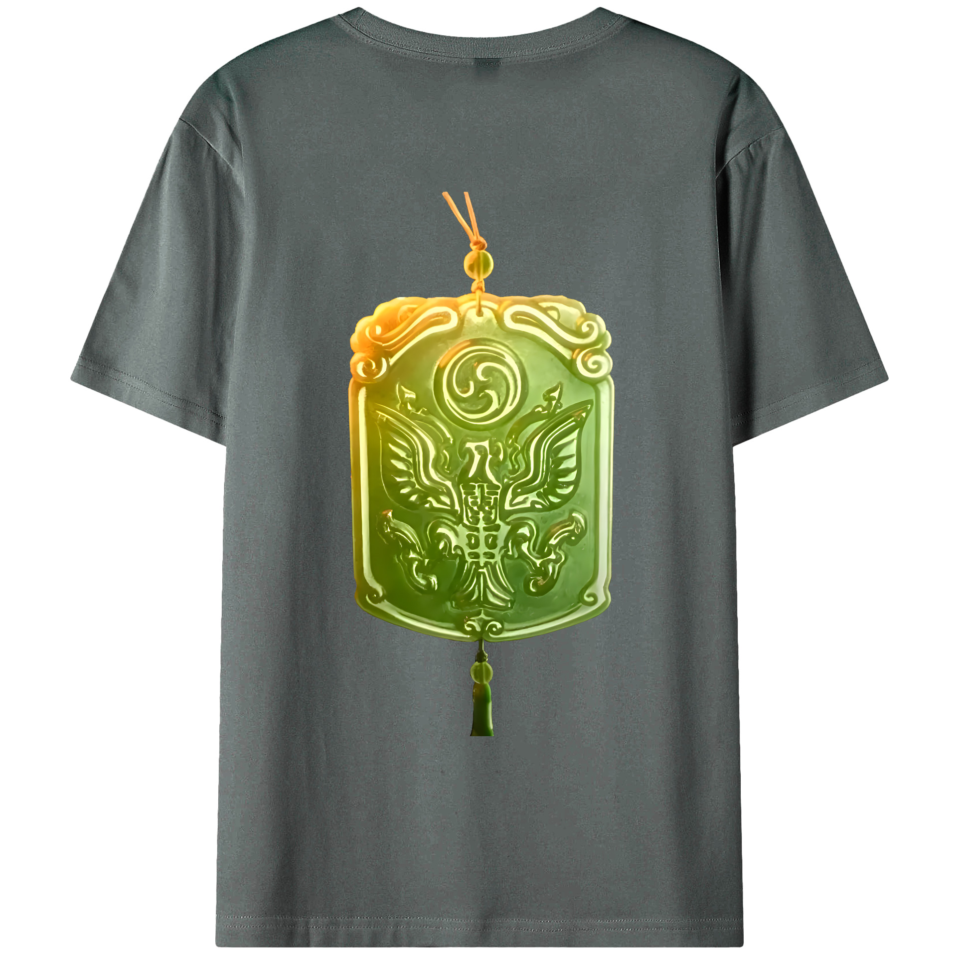 （画像用） Ne Zha 2 ナタ 魔童の大暴れ 綿100％ メンズ半袖Tシャツ（バックプリント） 通気性